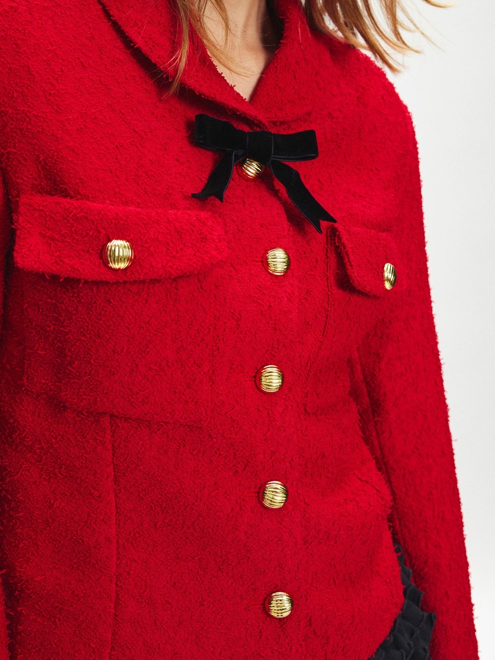 Sister Jane posie bow detail boucle lady jacket